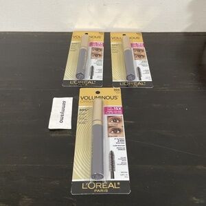 Loreal Paris #305 Black Voluminous Original Mascara 0.28Oz, x3